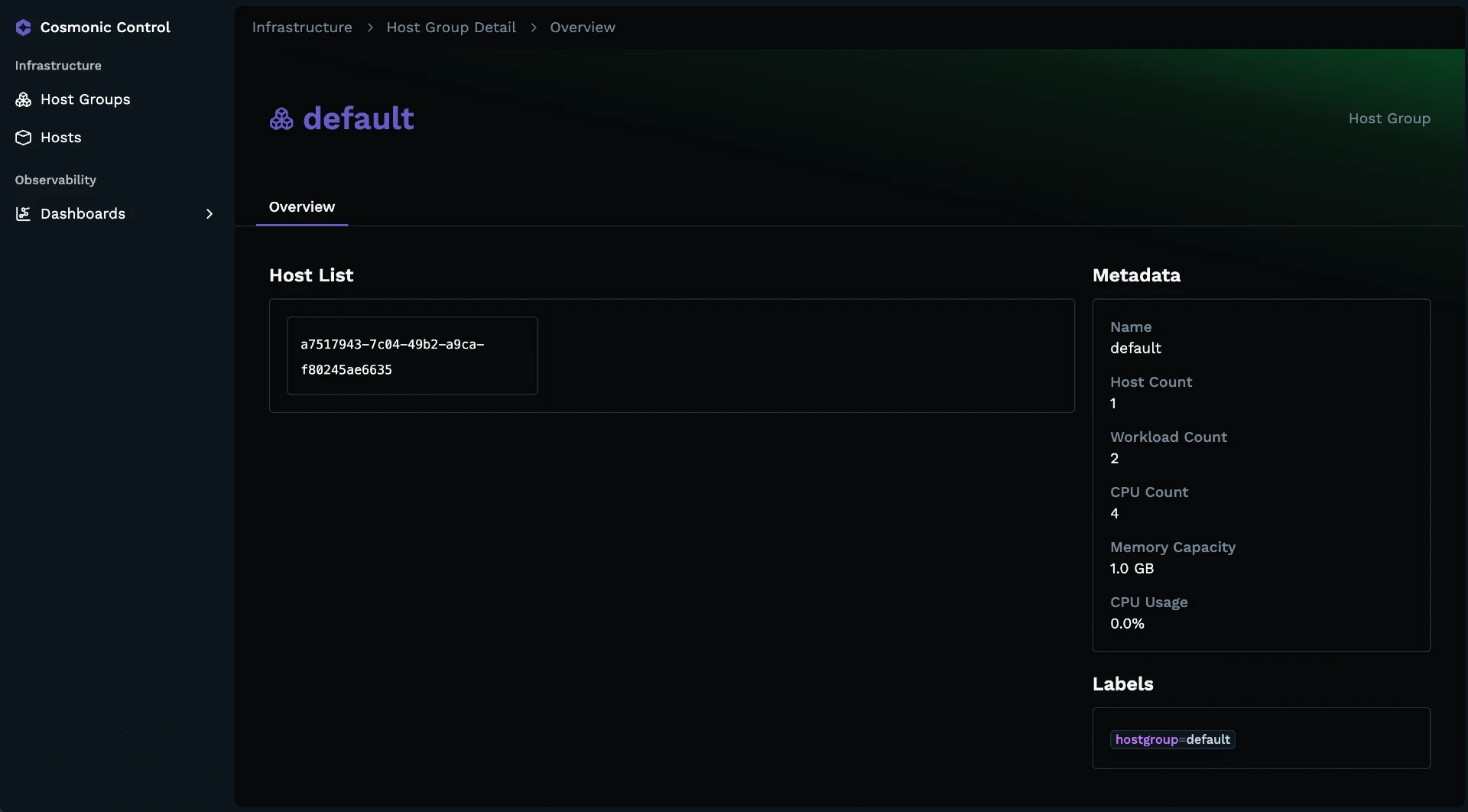 HostGroup Detail